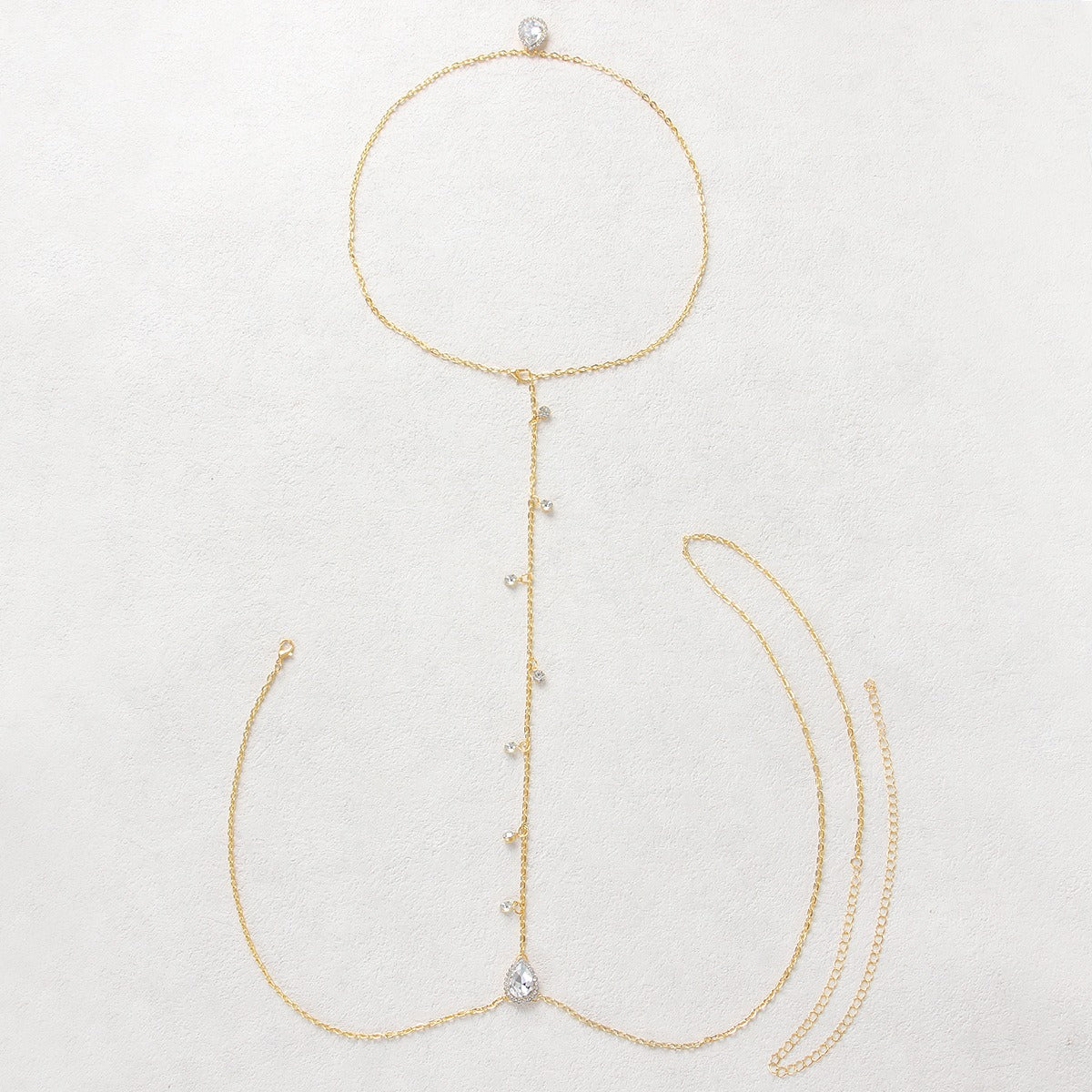 Collier de dos élégant avec pierres