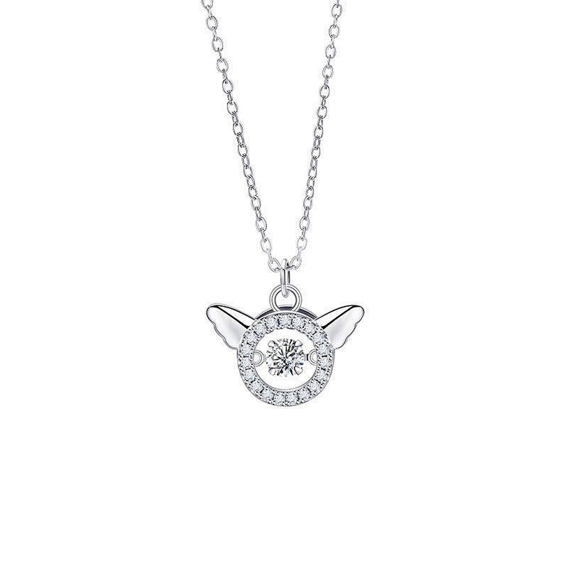 Collier cercle et ailes d'ange