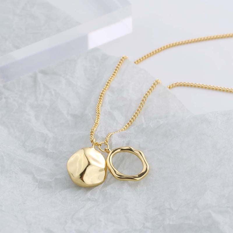 Collier or pendentif rond