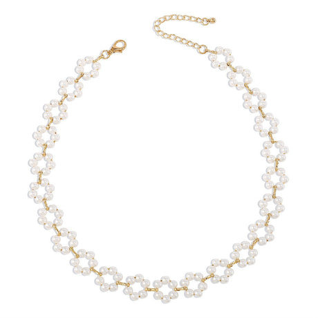 Collier perle fleur