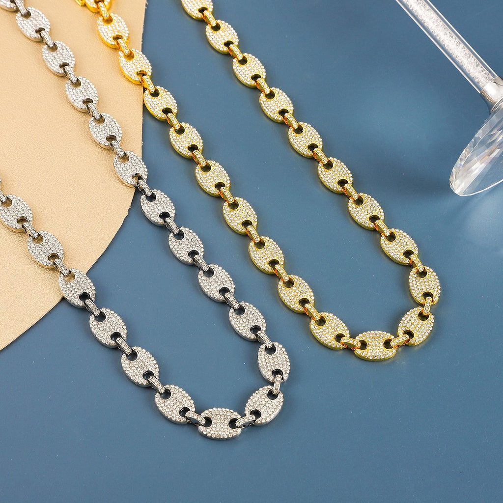 Collier Grain de Café Scintillant
