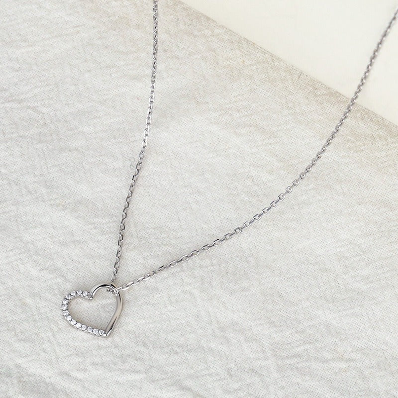 Pendentif cœur avec diamants