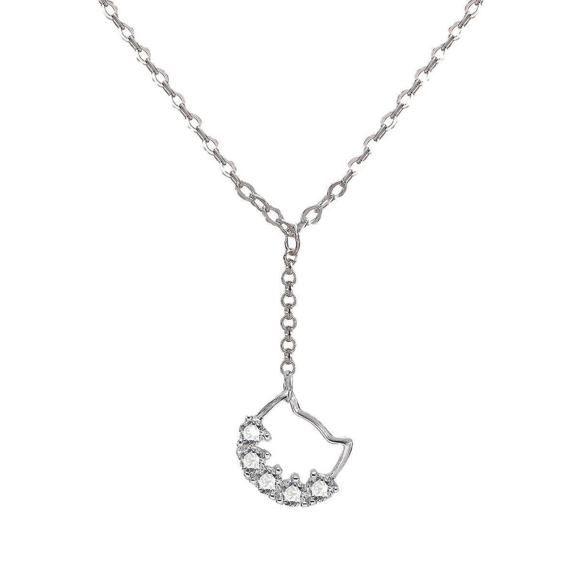 Collier chat argent pour femme