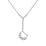 Collier chat argent pour femme