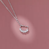 Collier chat argent pour femme