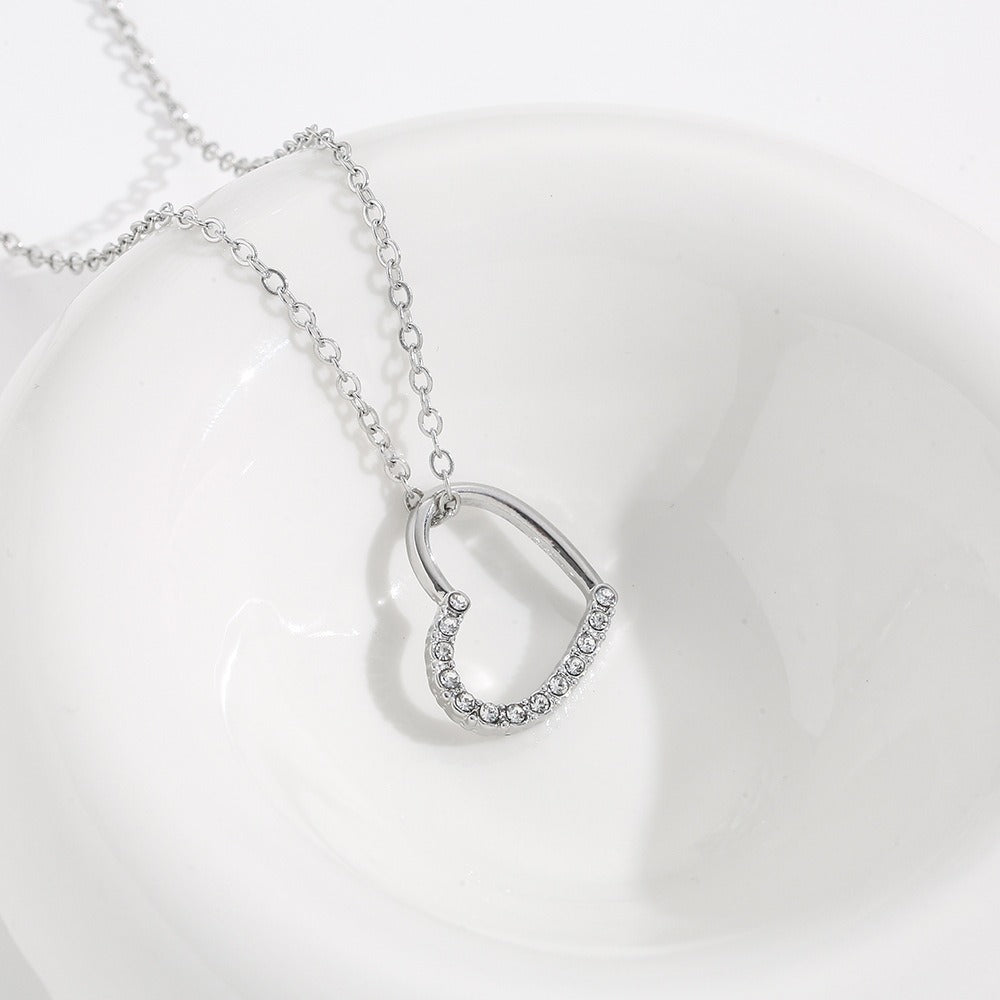 Pendentif cœur avec diamants