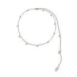 Collier de dos perles minimaliste