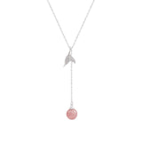 Collier quartz rose et sirène