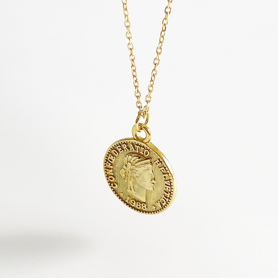 Collier rond pièce de monnaie