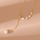 Collier perle pierre