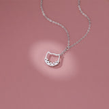 Collier chat argent pour femme