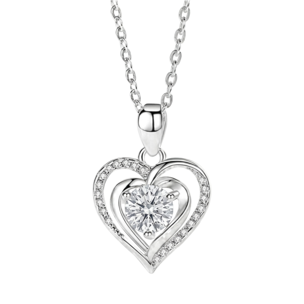 Pendentif aigue marine cœur