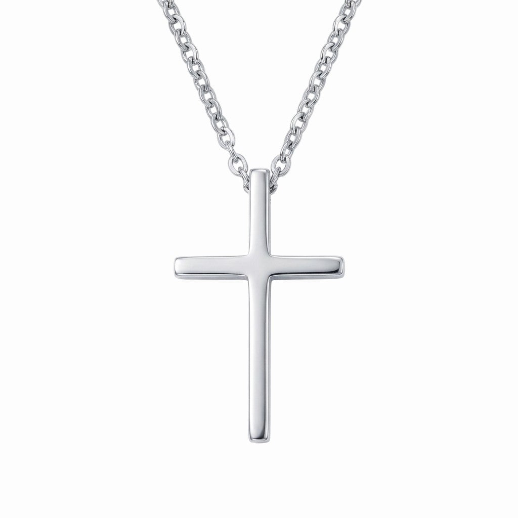 Collier avec pendentif croix en argent