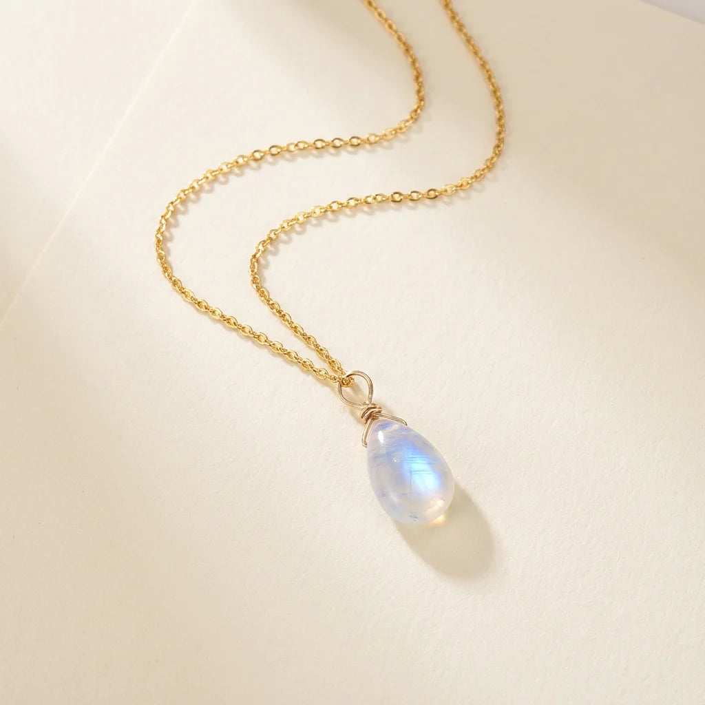 Pendentif Goutte Pierre de Lune