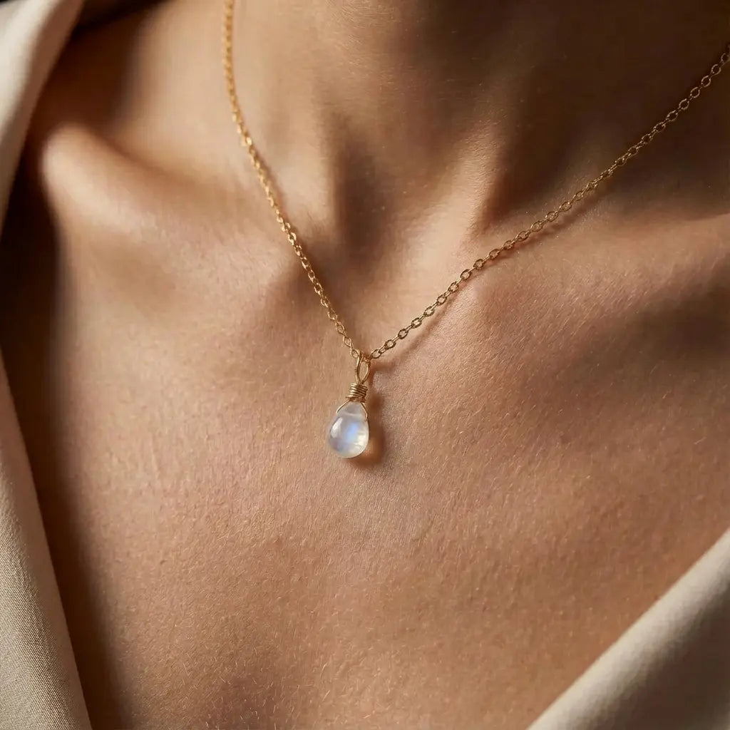 Pendentif Goutte Pierre de Lune