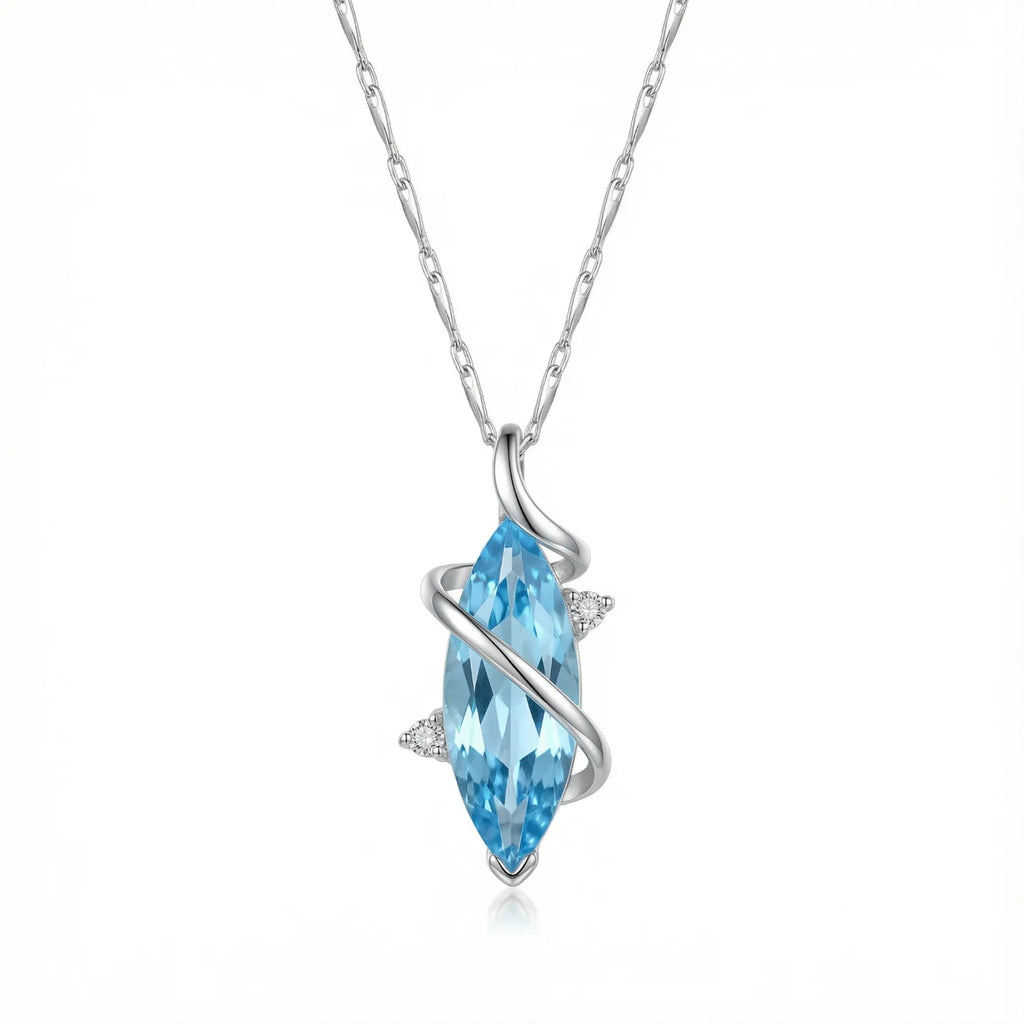 Pendentif aigue marine brute