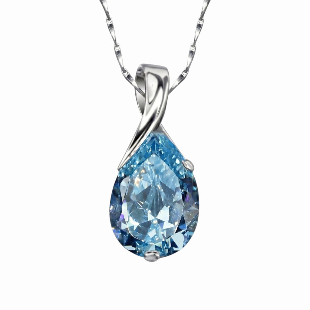 Pendentif aigue marine goutte