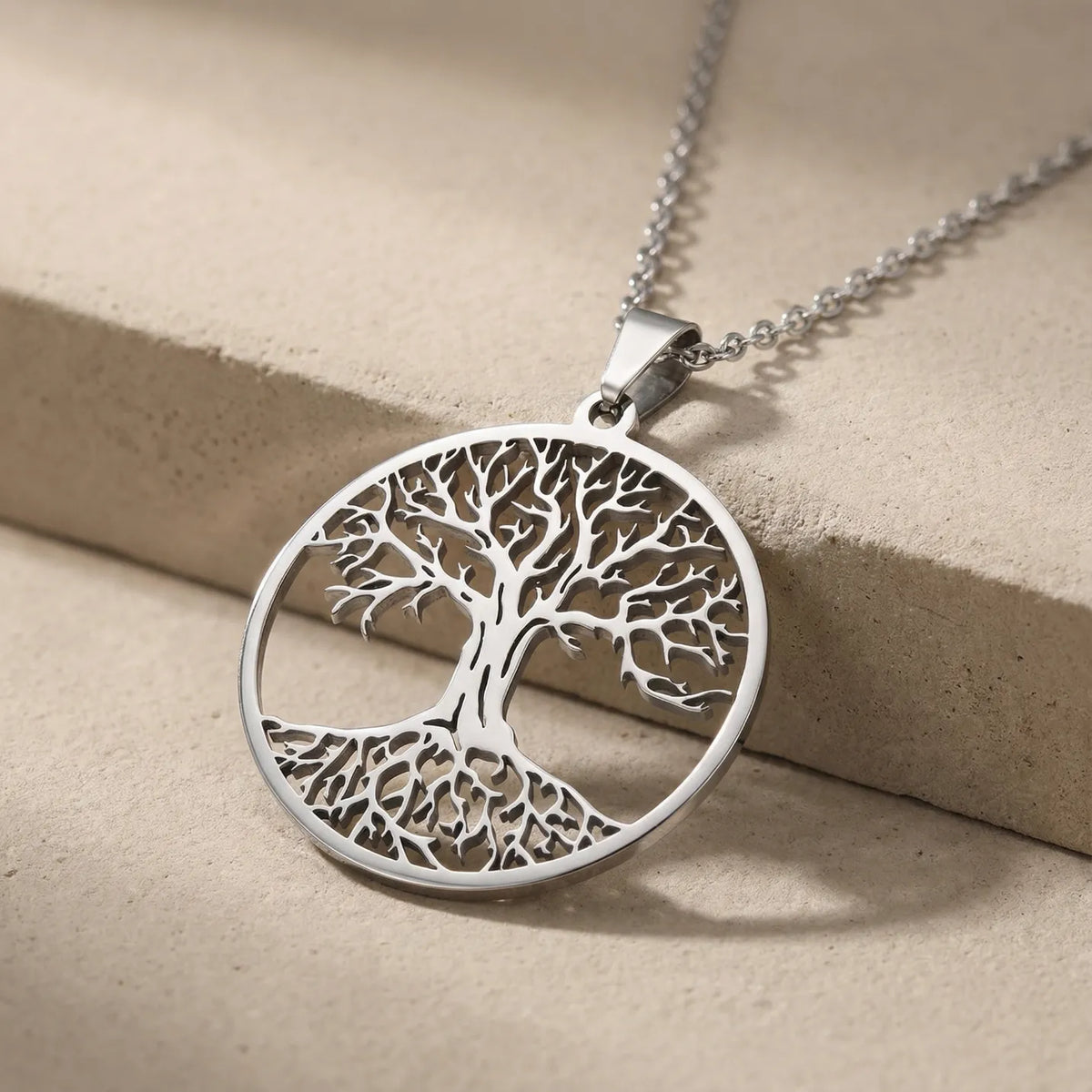 Collier Arbre De Vie Amour Coeur - Acier Inoxydable Doré (Femme/Homme)