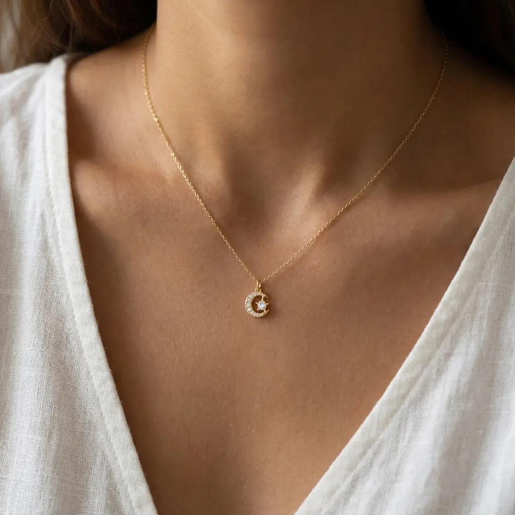 Pendentif croissant de lune