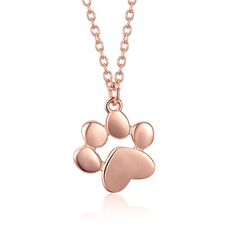 Pendentif patte de chat argent rose gold