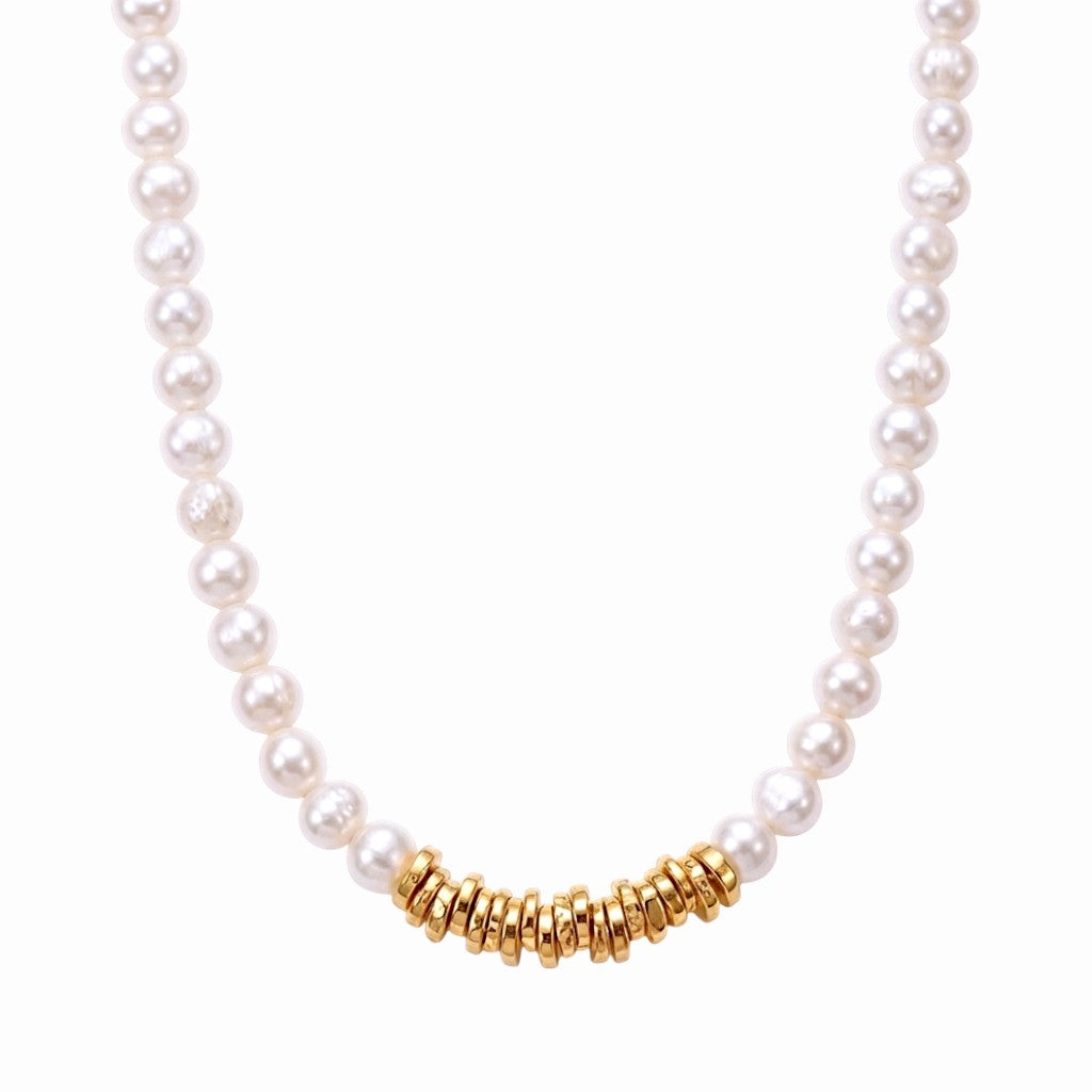 Pendentif perle de culture et rocaille