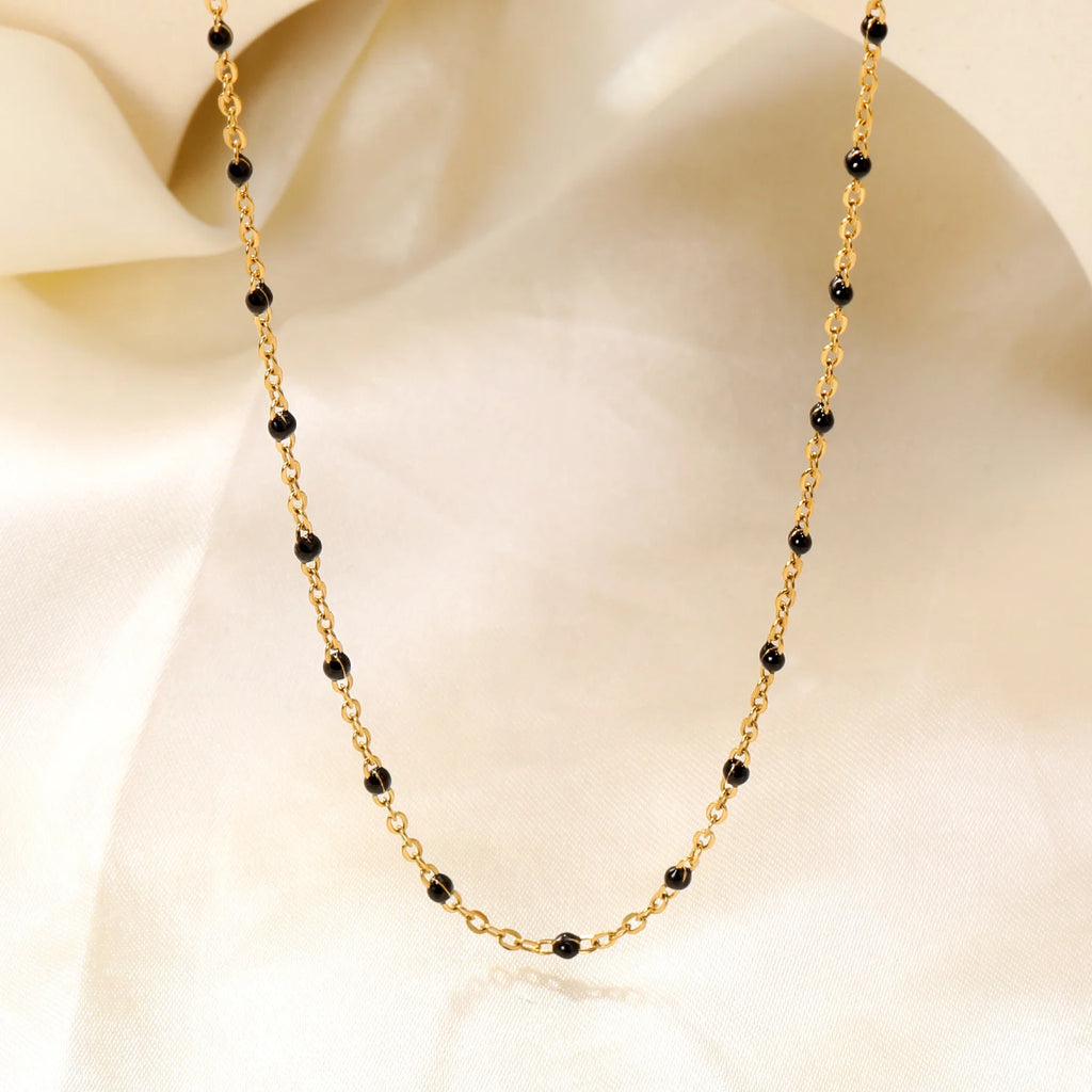 Collier Ras de Cou Perles Noires