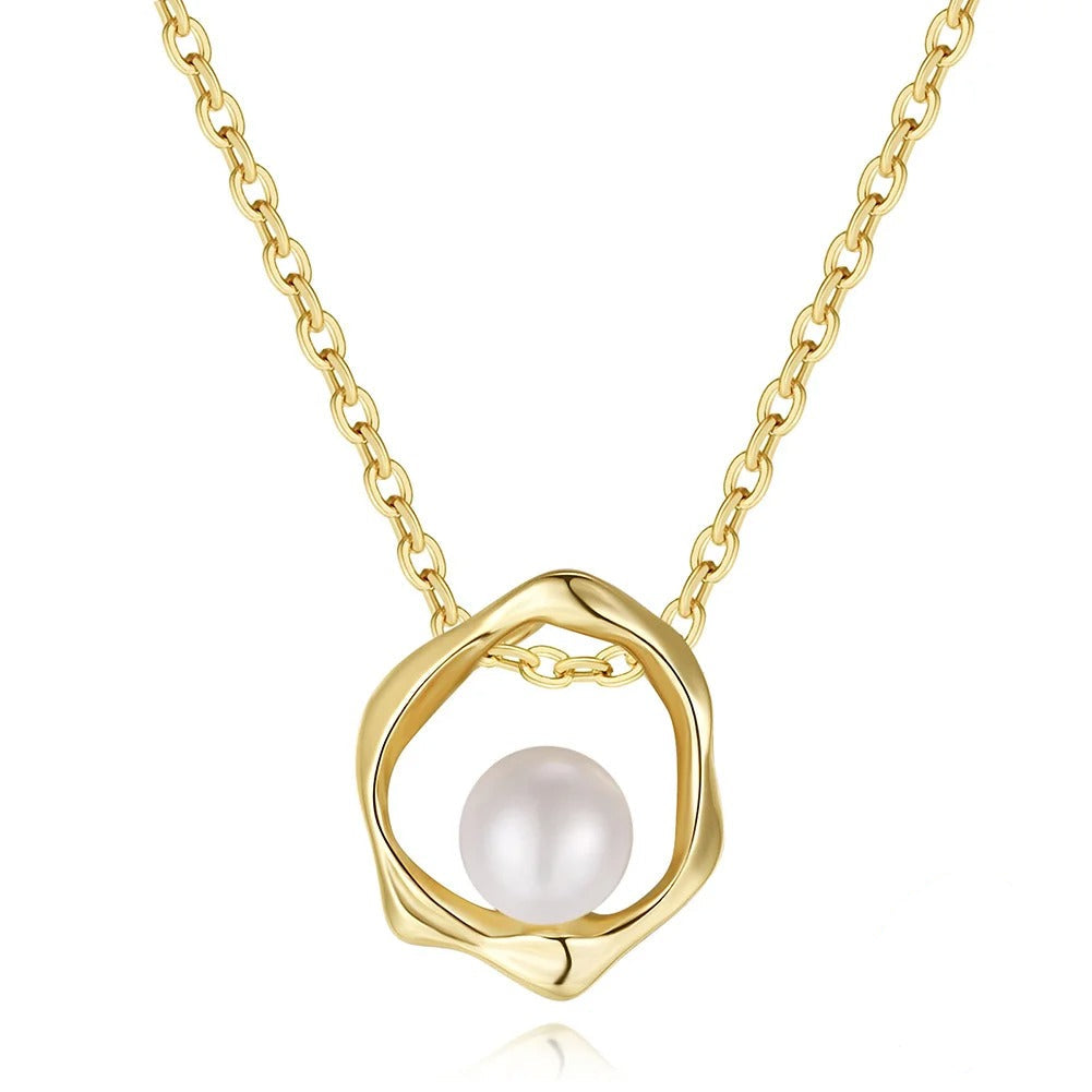 Collier perle plaqué or