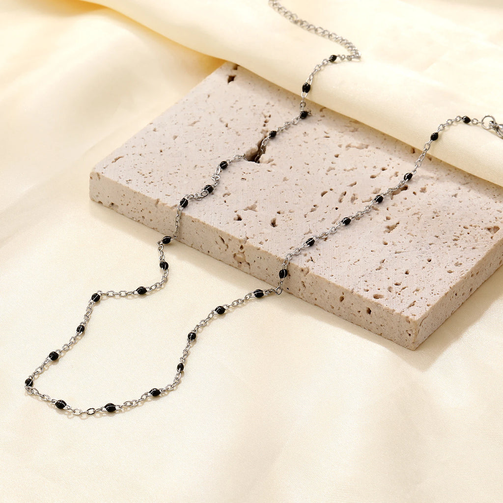 Collier Ras de Cou Perles Noires