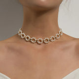 Collier perle fleur