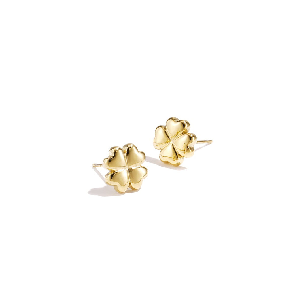 Boucles d'oreilles minimalistes en forme de trèfle