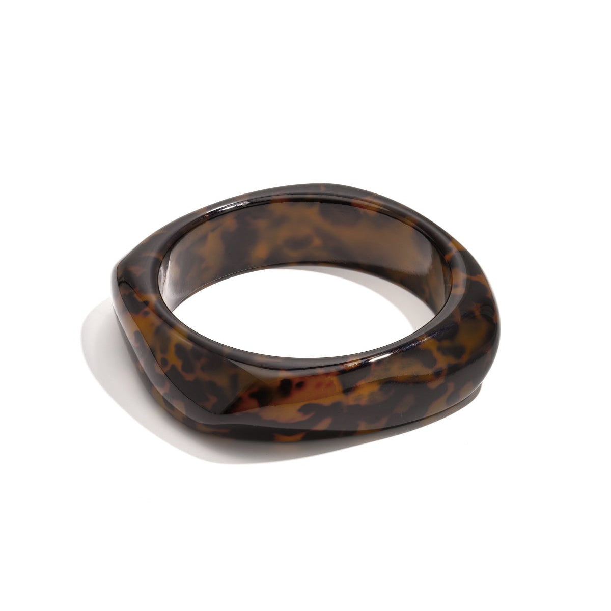 Bracelets en résine à imprimé léopard, collection classique et simple pour femmes