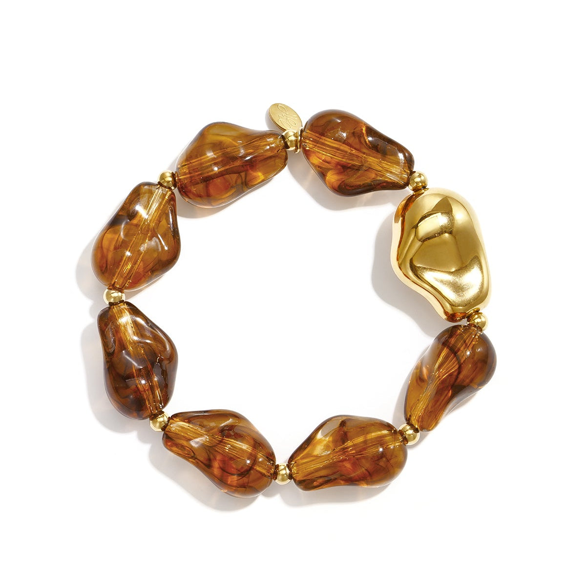 Bracelets en acier inoxydable à perles, forme irrégulière, collection décontractée et simple pour femmes