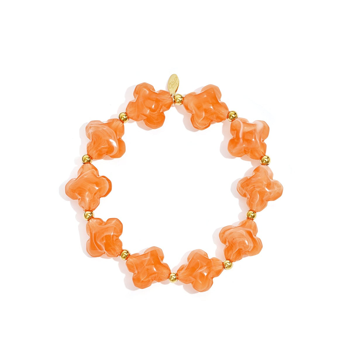Bracelet de perles avec des perles en forme de trèfle