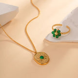 Collier pierre verte