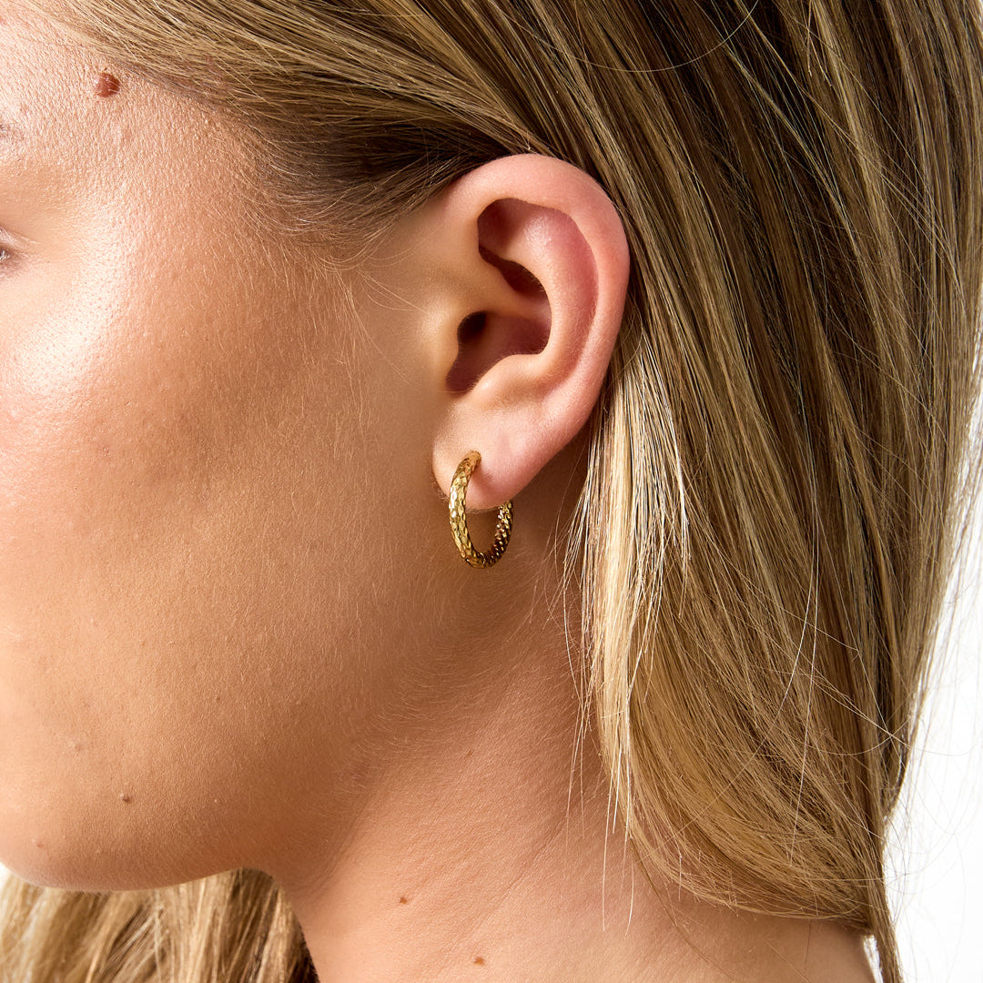 Boucles d'oreilles créoles en acier inoxydable, style simple et quotidien, collection de bijoux pour femmes