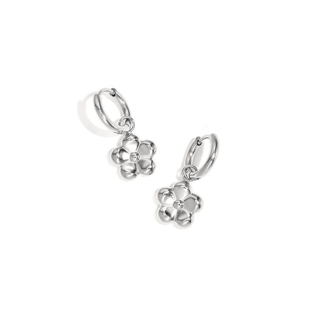 Boucles d'oreilles avec pendentif fleur