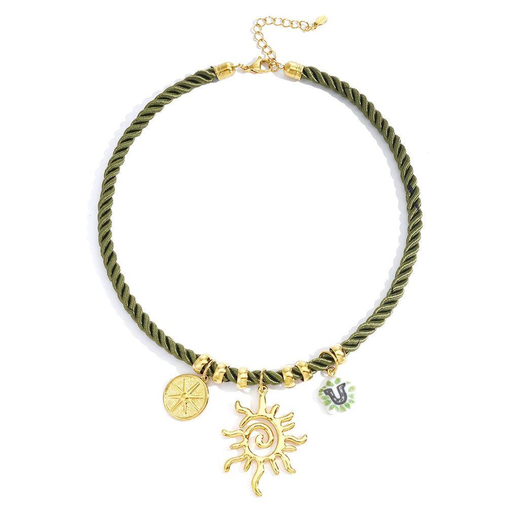 Colliers pendentifs en polyester soleil Casual Daily Simple Series Bijoux pour femmes