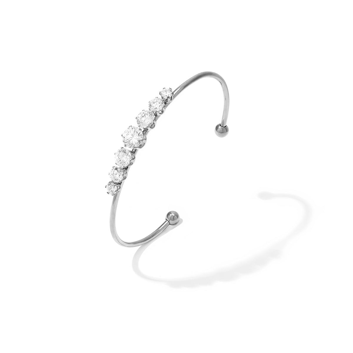 Bracelets manchettes en acier inoxydable, style cercle, collection Daily Simple, bijoux pour femmes