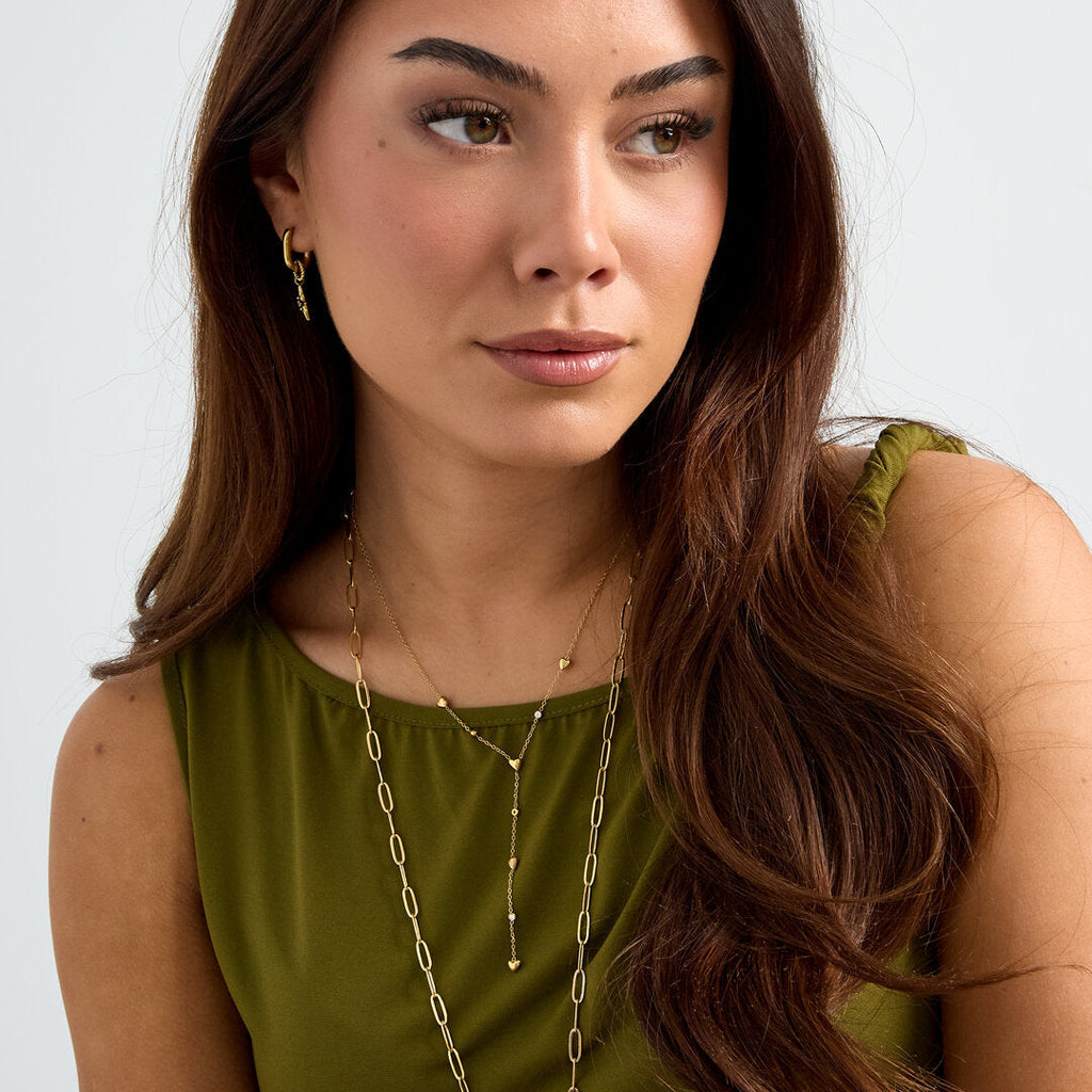 Elegant Heart Rhinestone Necklace for Daily Wear