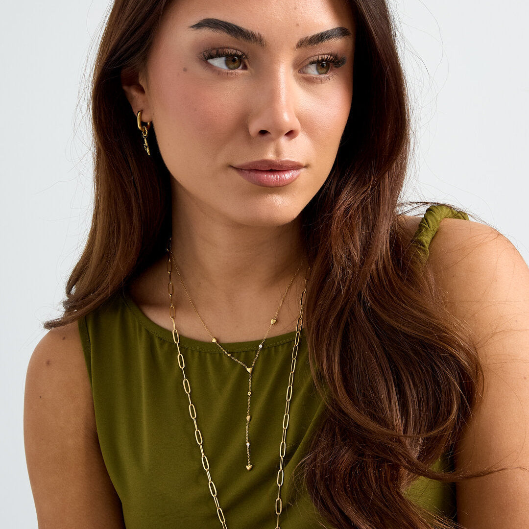 Elegant Heart Rhinestone Necklace for Daily Wear