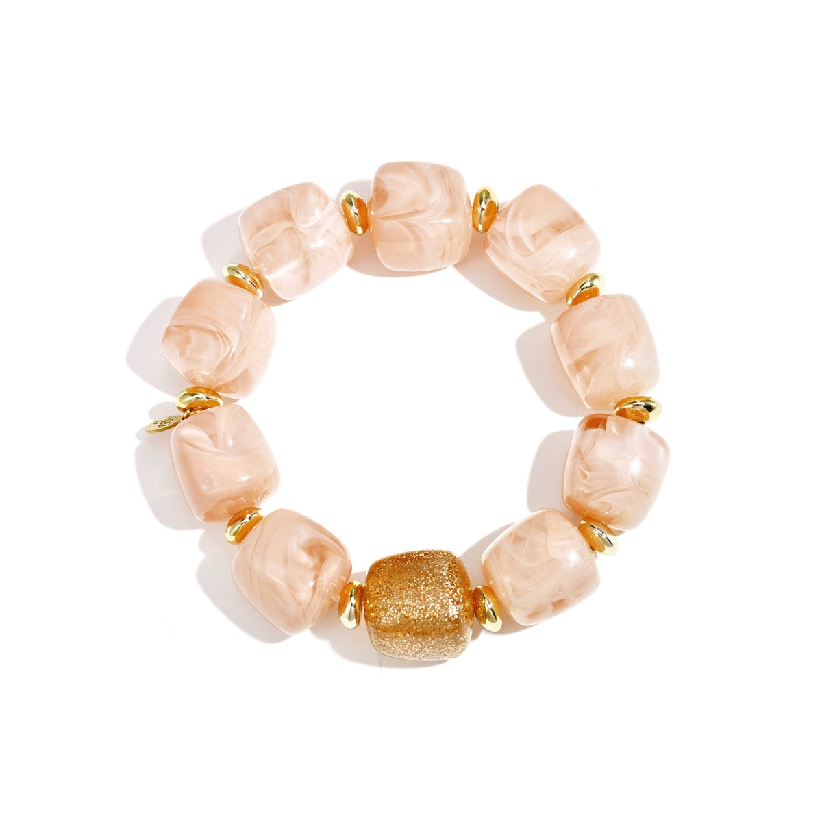 Bracelet de perles avec une perle scintillante remarquable