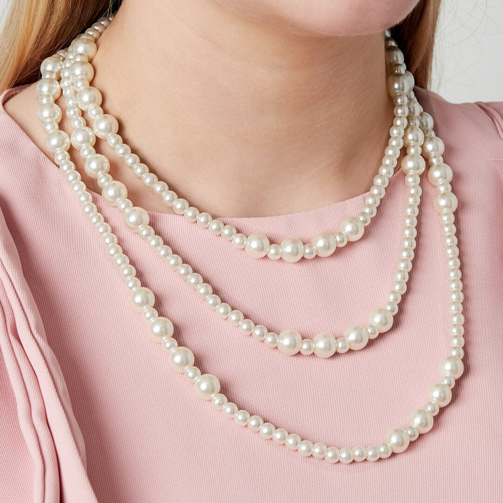 Collier superposé de petites perles