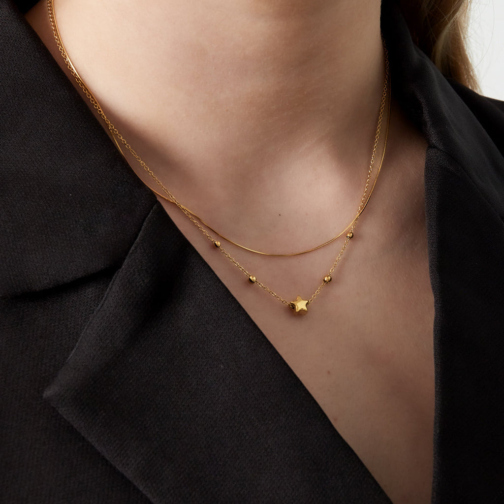 Collier étoile double couche