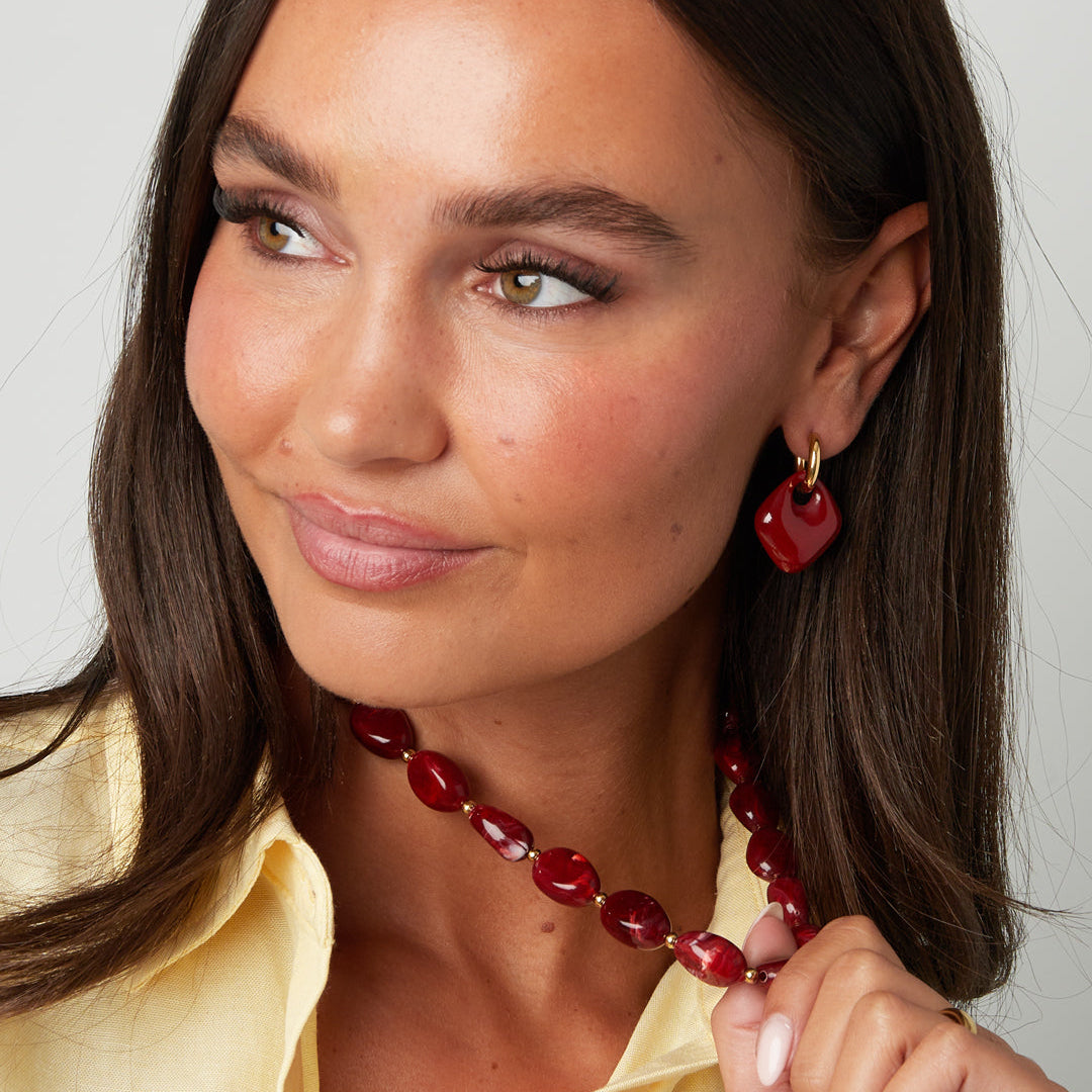 Boucles d'oreilles pendantes en acier inoxydable, forme géométrique, collection simple pour le quotidien, bijoux pour femmes