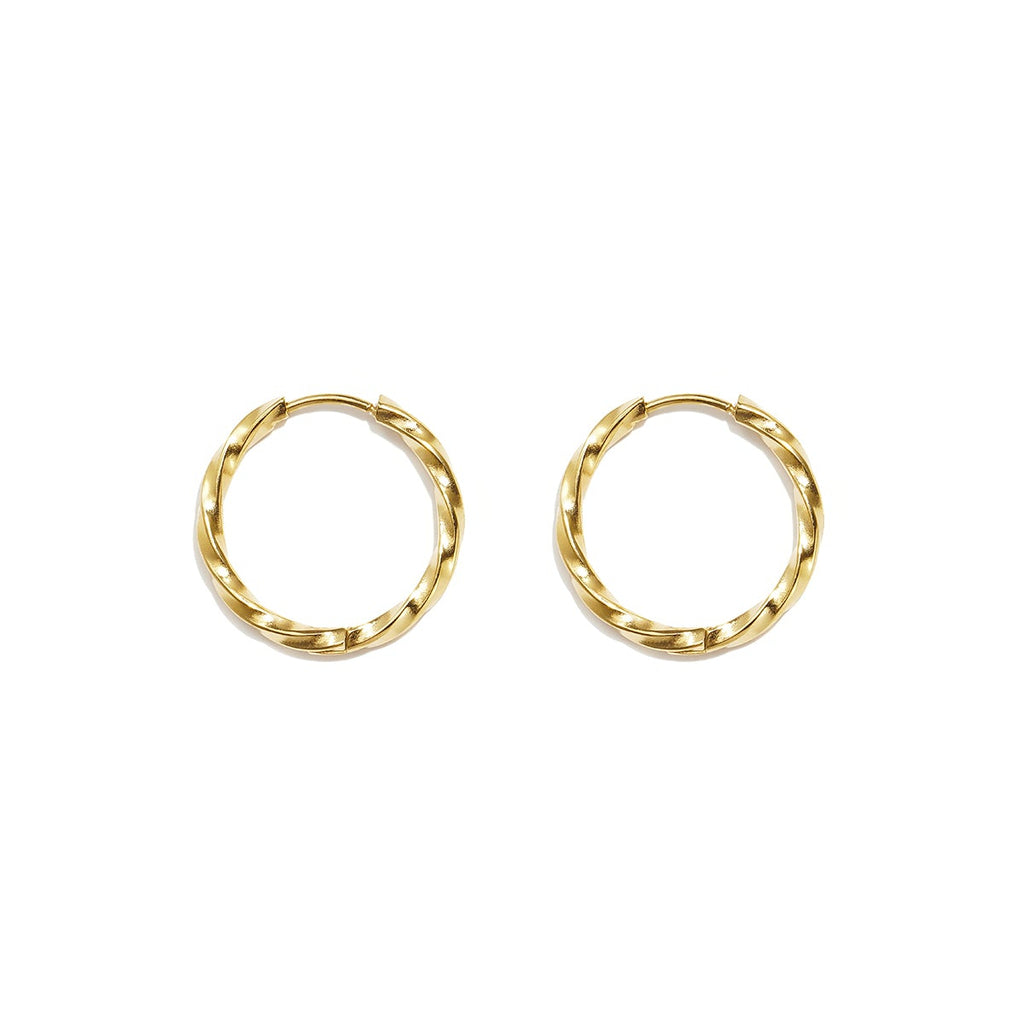 Boucles d'oreilles rondes en acier inoxydable, collection Daily Simple, bijoux pour femmes