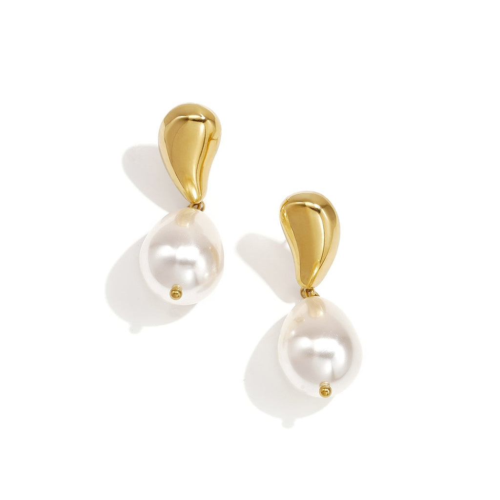 Boucles d'oreilles pendantes en acier inoxydable, forme irrégulière, collection Simple Daily Simple, bijoux pour femmes