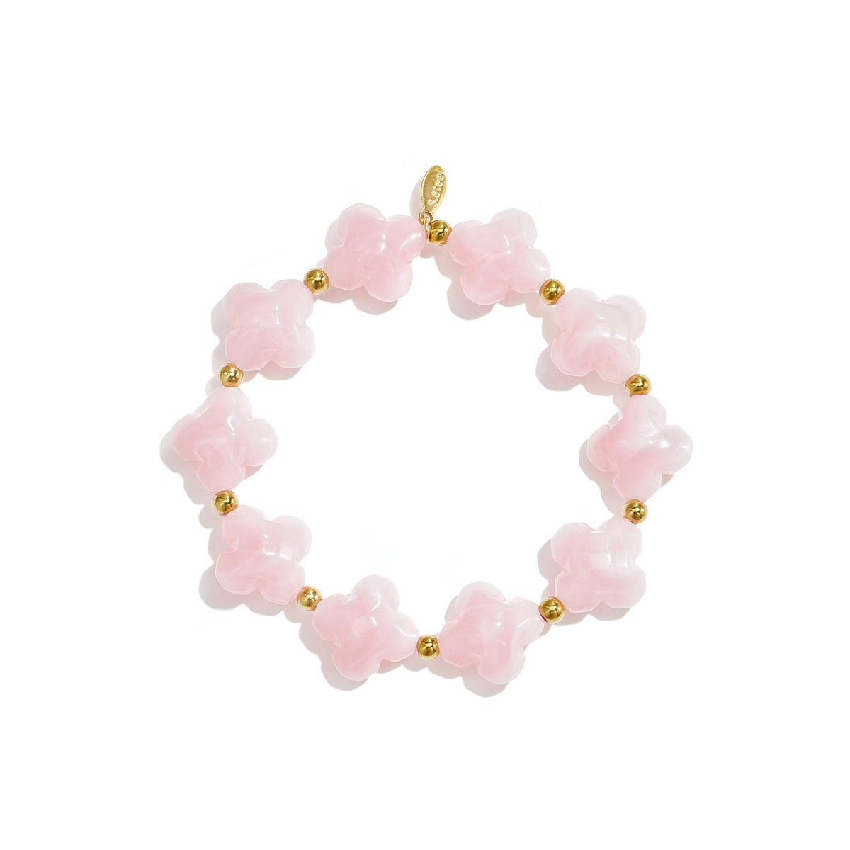 Bracelet de perles avec des perles en forme de trèfle
