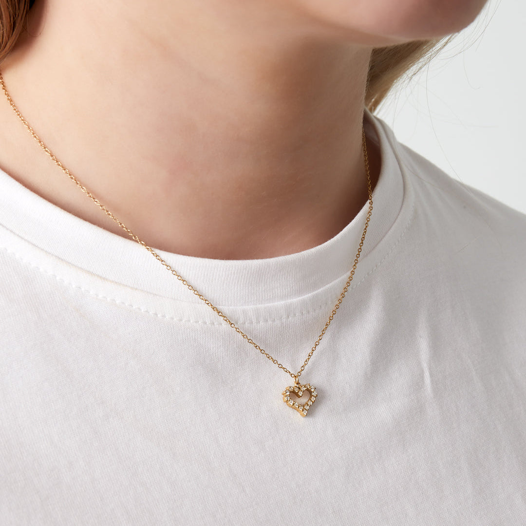 Collier coeur en strass Image