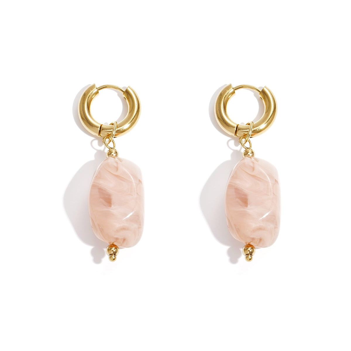 Boucles d'oreilles avec perles organiques