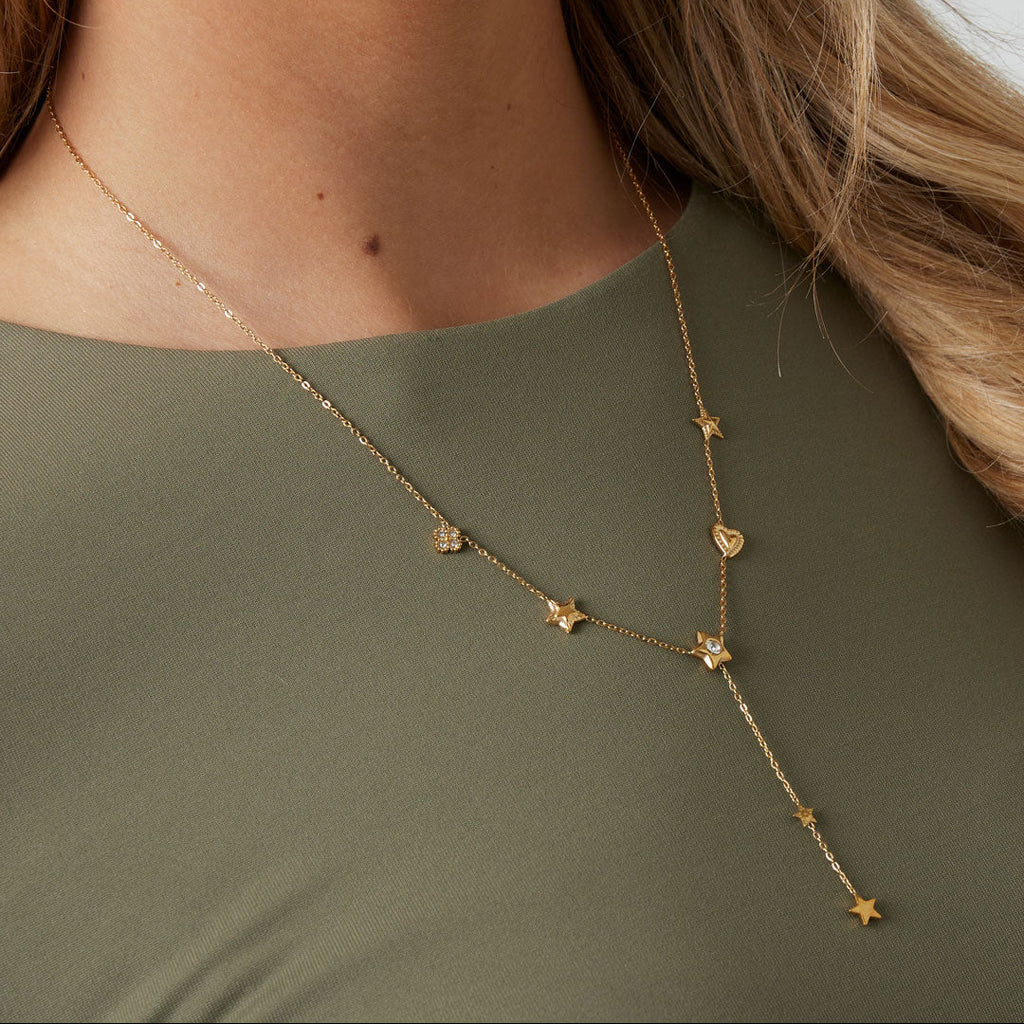 Colliers pendentifs en acier inoxydable Série Star Casual Daily Simple Bijoux pour femmes